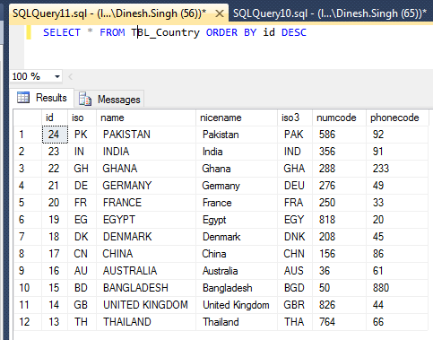 mssql order by 1 10