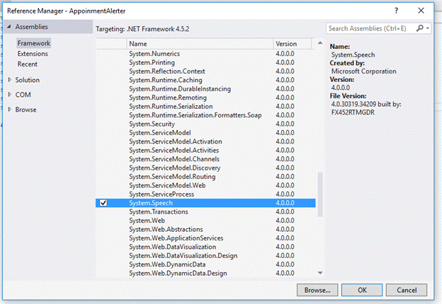 Appointment Alerter In C# Using Speech Synthesis