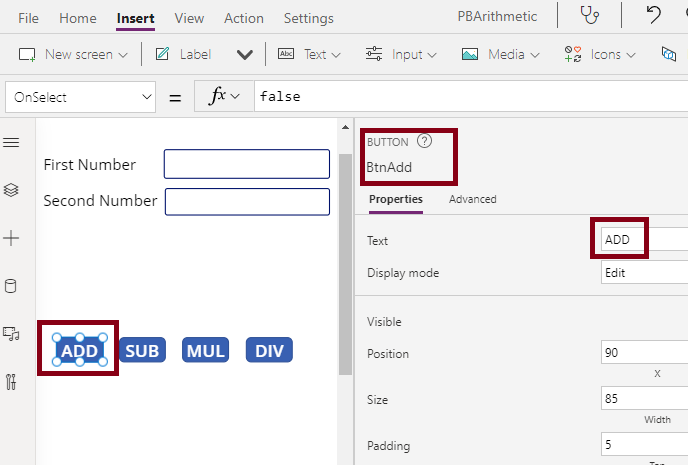 Arithmetic Operations in Power Apps