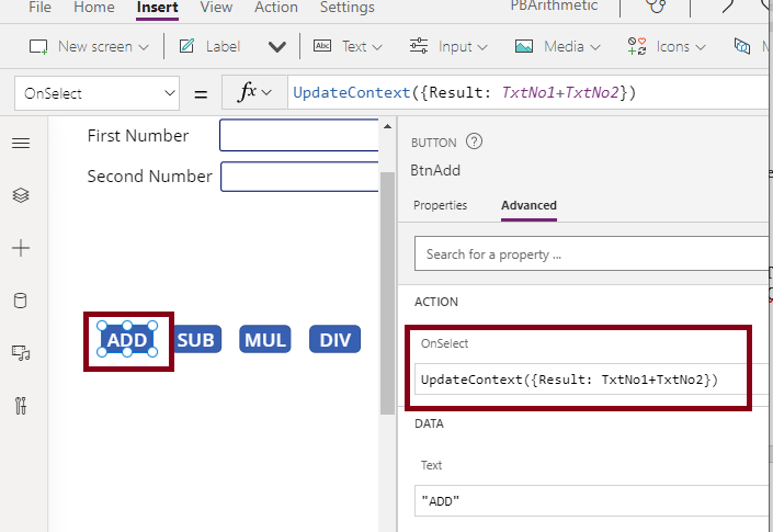 Arithmetic Operations in Power Apps