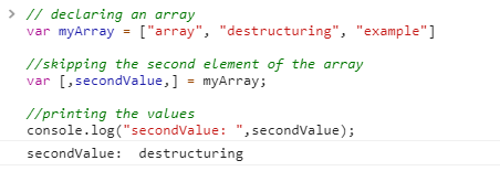 Array Destructuring In JavaScript