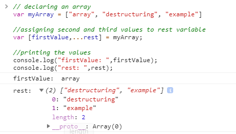 Array Destructuring In JavaScript