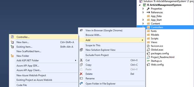 Article Management System Using ASP.NET MVC