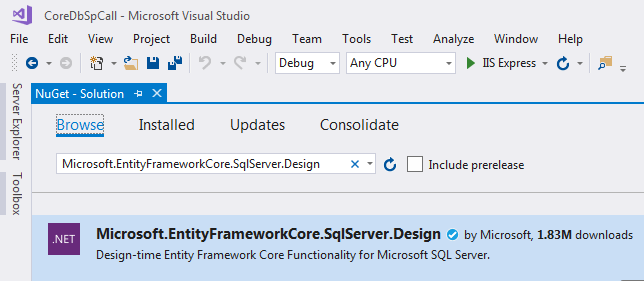 ASP.NET Core - Entity Framework Call Store Procedure