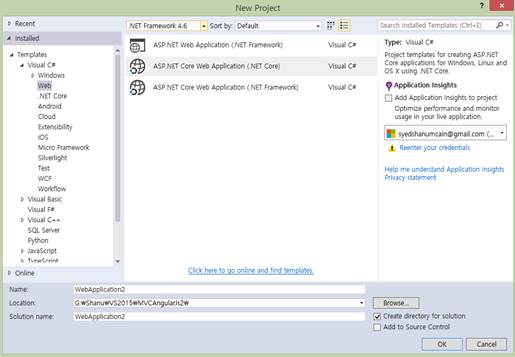 ASP.NET Core 1.0 Web Application