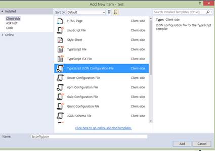 TypeScript JSON file