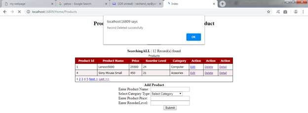 ASP.NET MVC WebGrid With CRUD Record From Two Tables And Custom Search Functionality Using Entity Framework Database First Method
