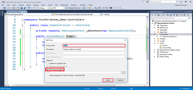 Attributes In ASP.NET MVC