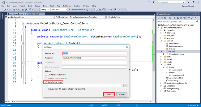 Attributes In ASP.NET MVC