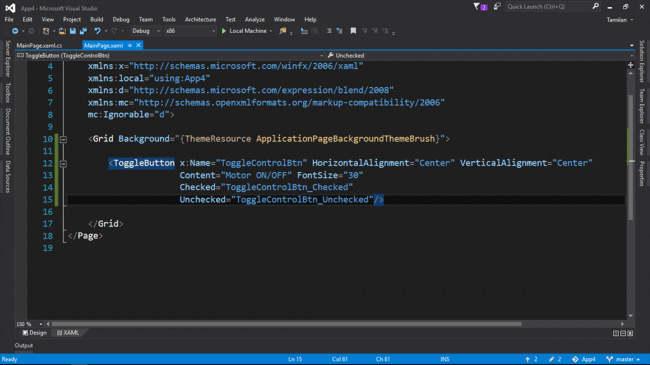 coding for ON and OFF