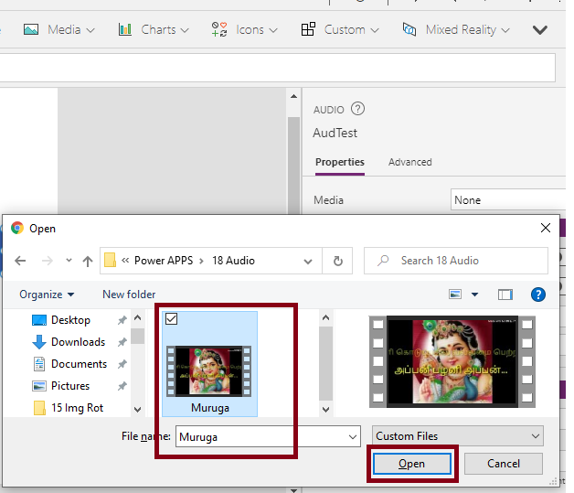 Audio Control in Power Apps