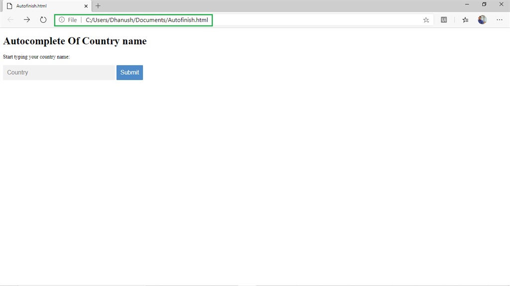 Auto Completing Field In A Web Page