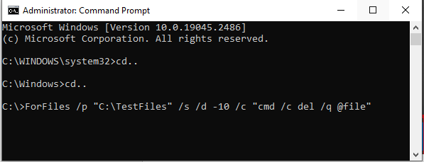Automate purge process using Windows 10