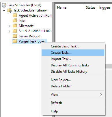 Automate purge process using Windows 10