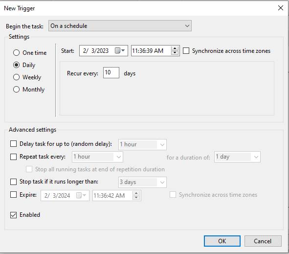 Automate purge process using Windows 10