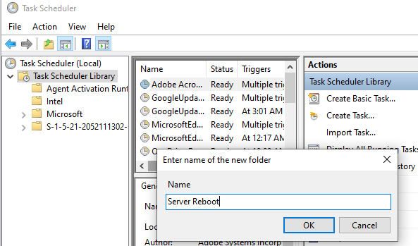 Automate Server Restart Using Task Scheduler
