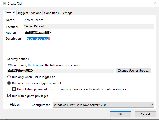Automate Server Restart Using Task Scheduler