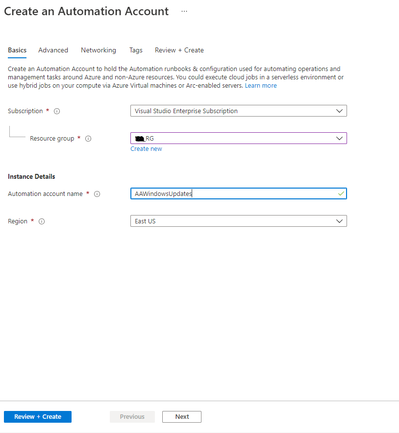 Automate Windows Update using Azure Automation Accounts