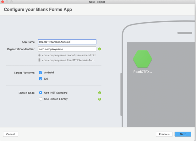 Automatic OTP verification in iOS using Xamarin Forms