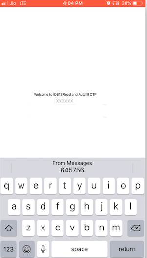 Automatic OTP verification in iOS using Xamarin Forms