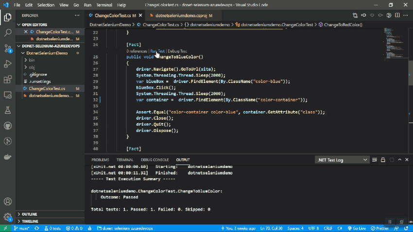 Automation Test With Selenium, .NET And Azure DevOps