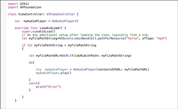 How to play an Audio file in your iOS Application