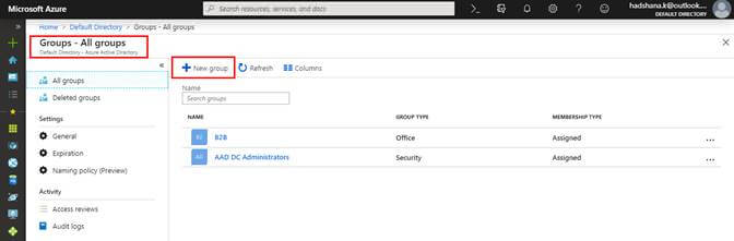 Azure Active Directory User/Group And Azure SQL Database