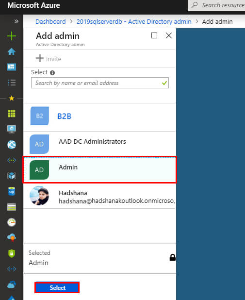 Azure Active Directory User/Group And Azure SQL Database