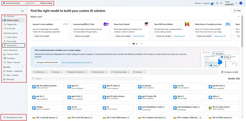 Azure AI Studio interface - Azure AI Studio is Now Azure AI Foundry Portal