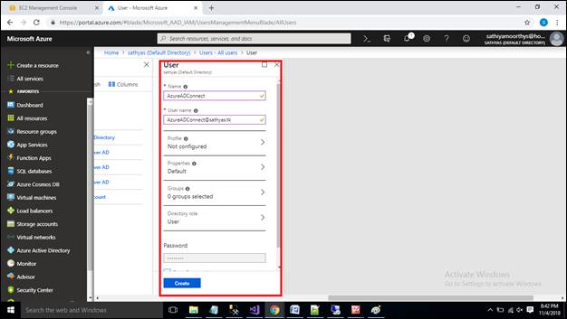 Azure AWS AD Users Sync Up - Install Azure AD Connect in Windows Server