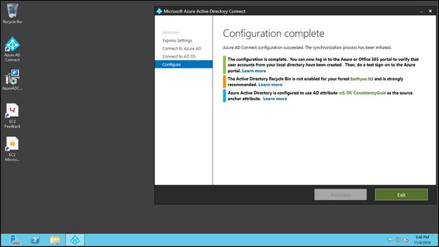 Azure AWS AD Users Sync Up - Install Azure AD Connect in Windows Server