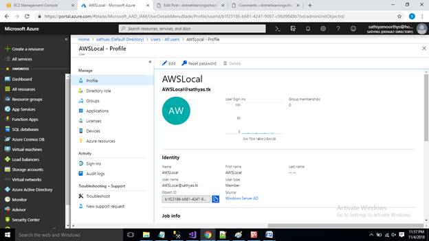 Azure AWS AD Users Sync Up - Install Azure AD Connect in Windows Server