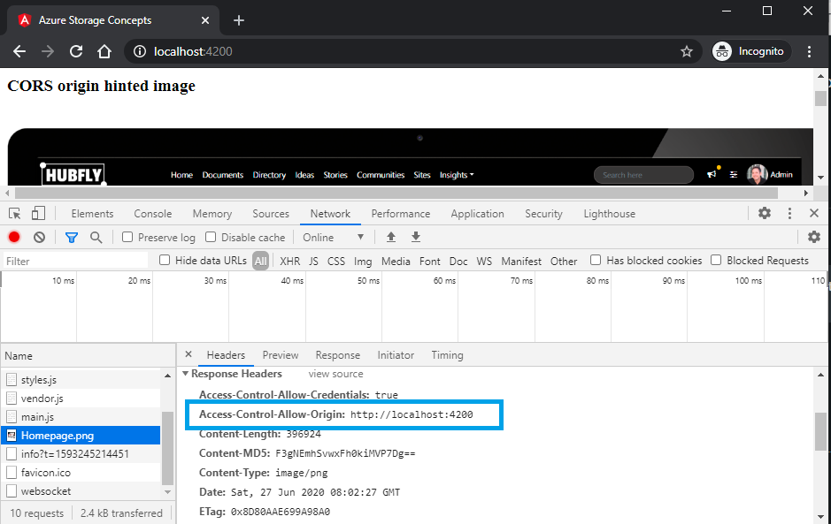 Azure CORS Concepts - CORS In The Browser