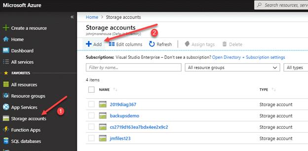 Azure - Creating A Storage Account