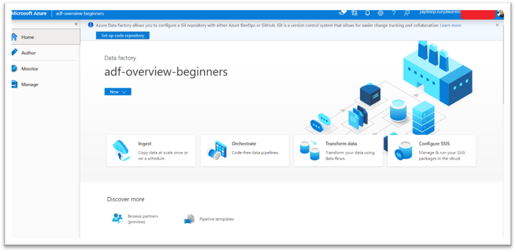 Create Azure Data factory