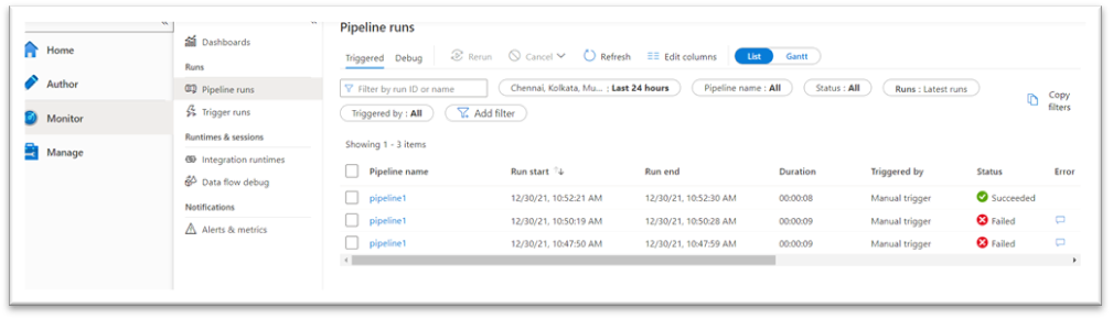 Create Azure Data factory