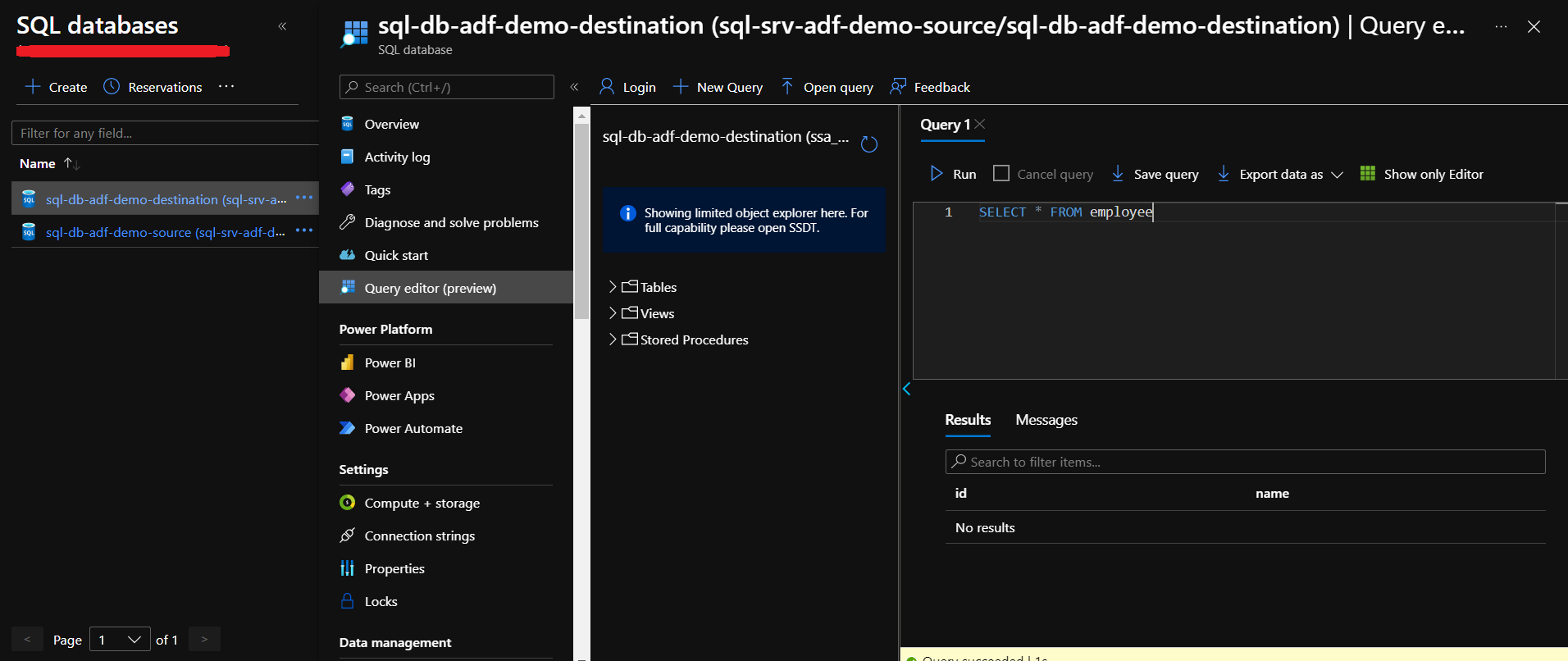 Create Azure Data factory