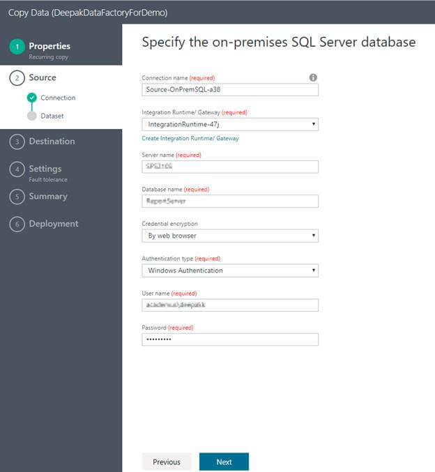 Azure Data Factory ETL Solution To Azure DB And To Azure SQL Data