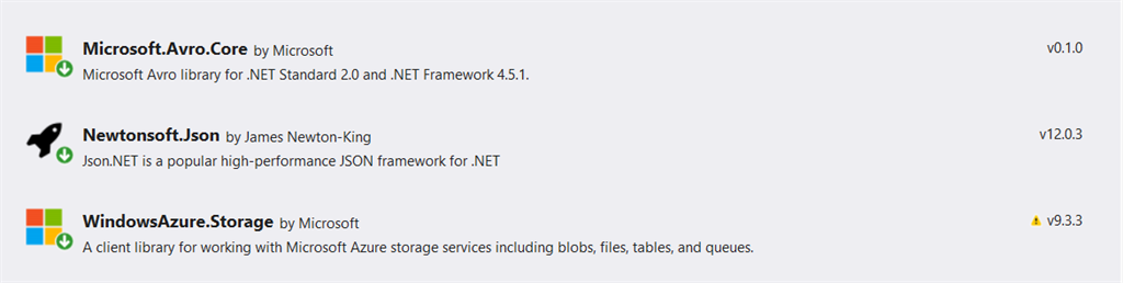 Azure Data Lake Storage Gen2 Reading Avro Files Using .Net Core