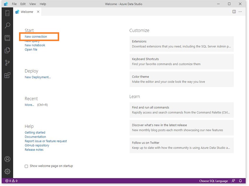 Azure Data Studio - Connecting To Azure SQL Database