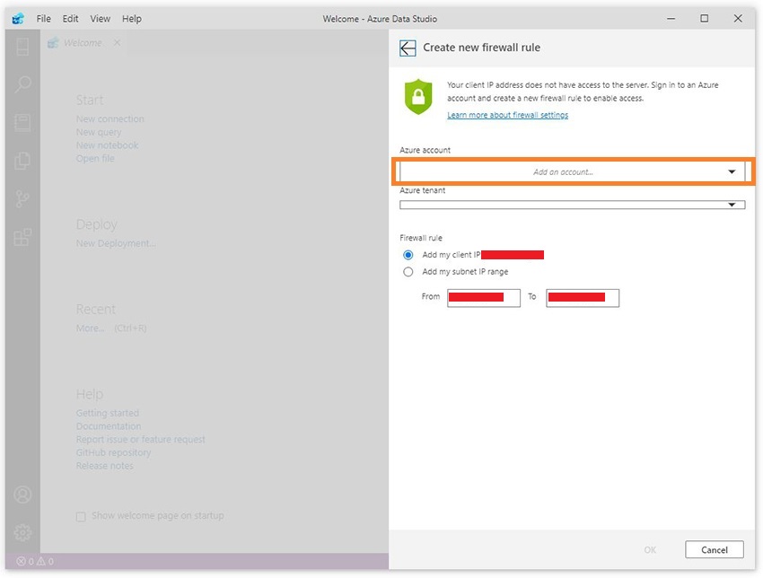 Azure Data Studio - Connecting To Azure SQL Database