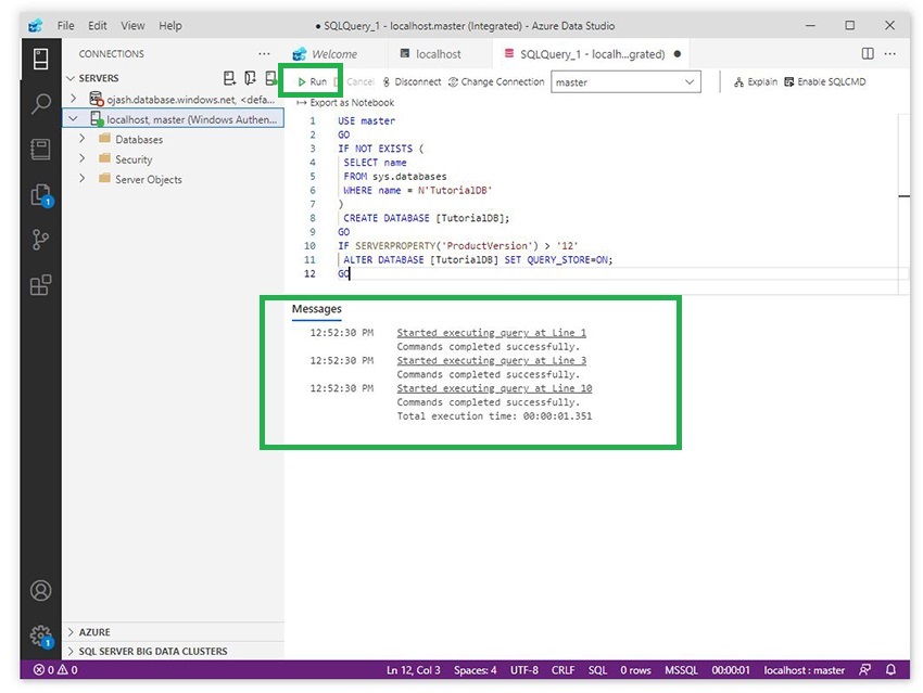 Azure Data Studio - Create, Query And Delete In SQL Server