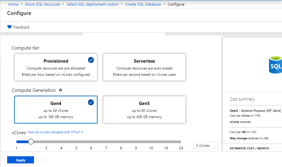 Azure SQL Database In PaaS Model