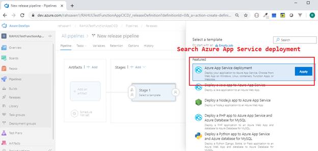 Azure DevOps - CI CD - Build And Release Pipeline - Azure Function