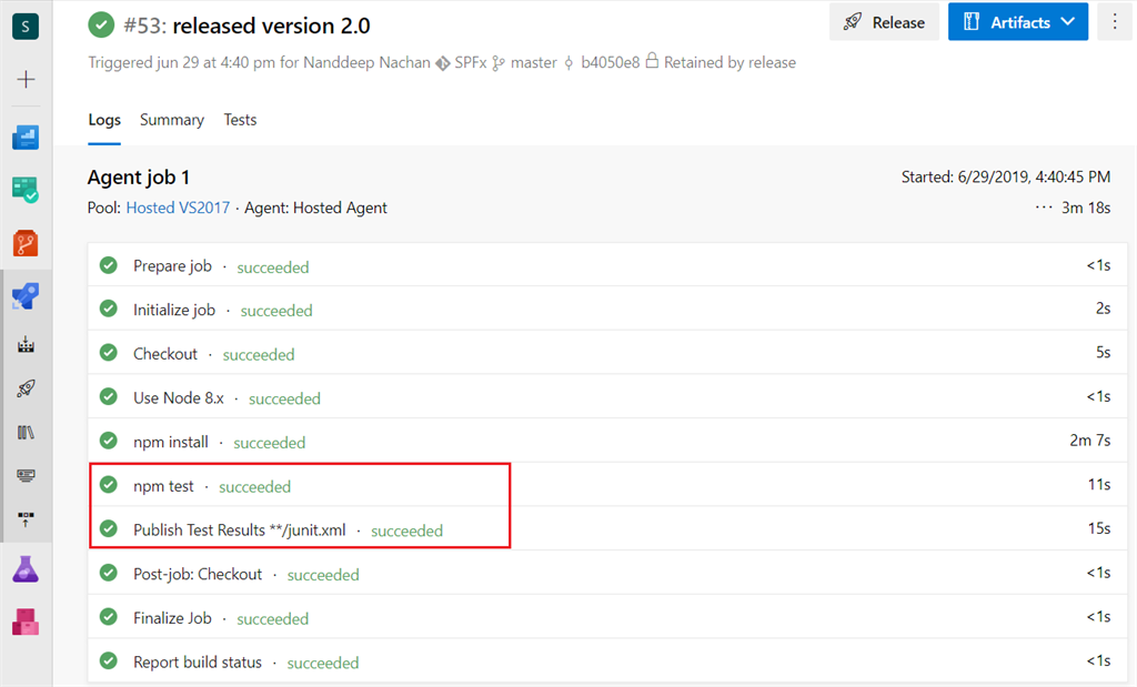 Azure DevOps For SPFx Unit Testing