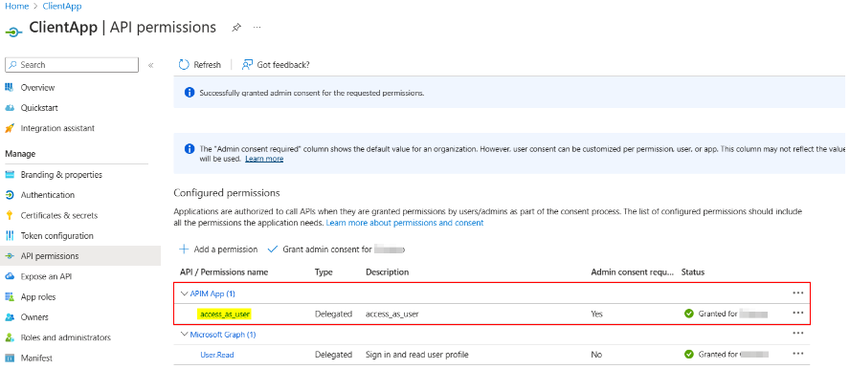 Configure permission