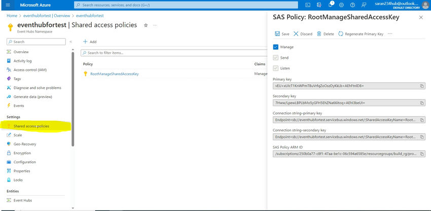 Shared Access Policy