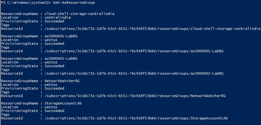 Azure - Using Powershell
