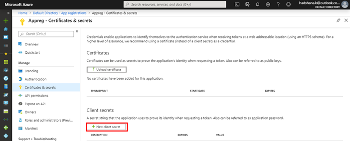 Azure Key Vault Keystore Configuration