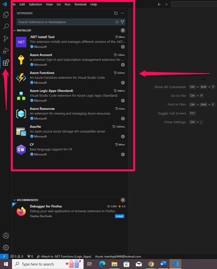 Azure Logic App Standard Development in Visual Studio Code